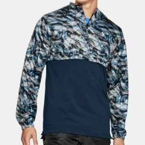 Under Armour Sport Fitted Lightweight Blue Anorak Men’s Hooded Jacket- Large